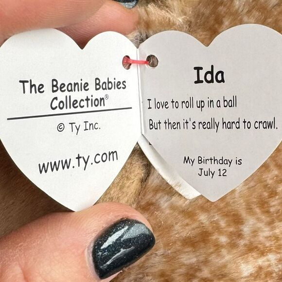 TY Beanies Ida Hedgehog Stuffed Animal Retired 2019 NWT 6" - Picture 4 of 4